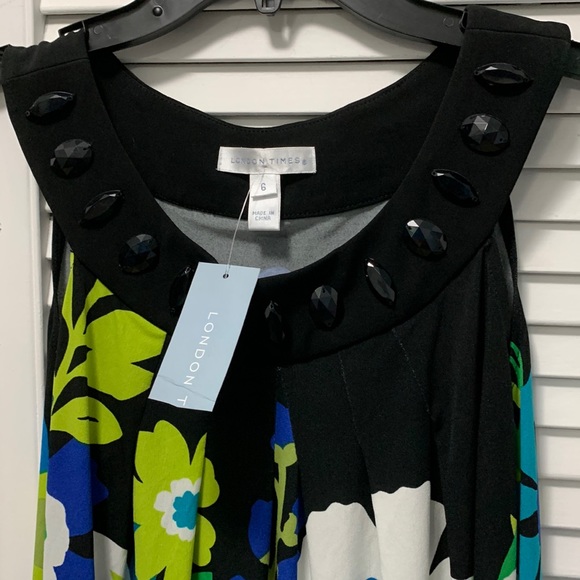 - 💐Beautiful London Times colourful dress NWT size 6 💐 - Picture 8 of 10